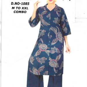 Elegant navy blue kurti set