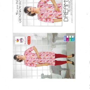 Vibrant and fresh pink floral Kurti