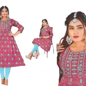 Semi Traditional Purple Kurti