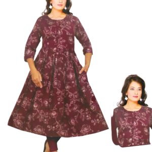 Floral prints flared ethnic kurti