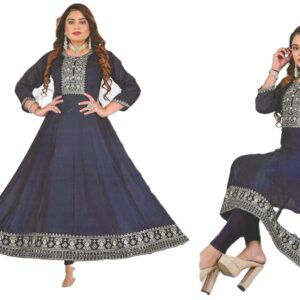 Navy blue Anarkali kurti
