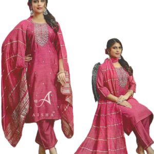 Stylish deep pink kurti set