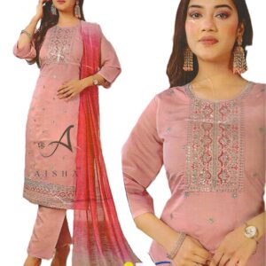 Elegant pastel pink kurti set