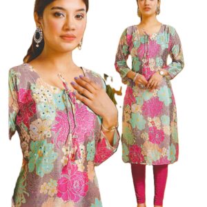 Multicolor floral printed kurti