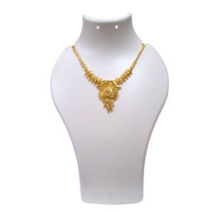 Large Ornate Pendant Traditional Gold Necklace